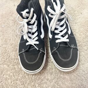 Vans Black and White High-Top Sneakers